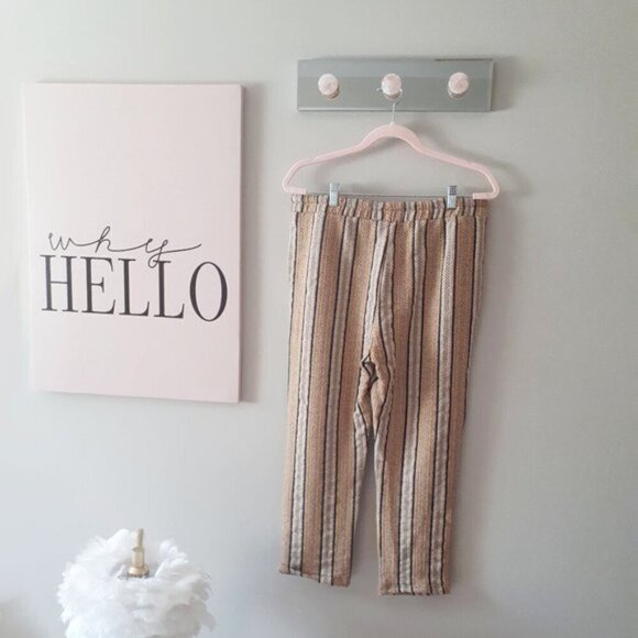 EUC Zara pinstripe pattern casual pants, L - Picture 6 of 6